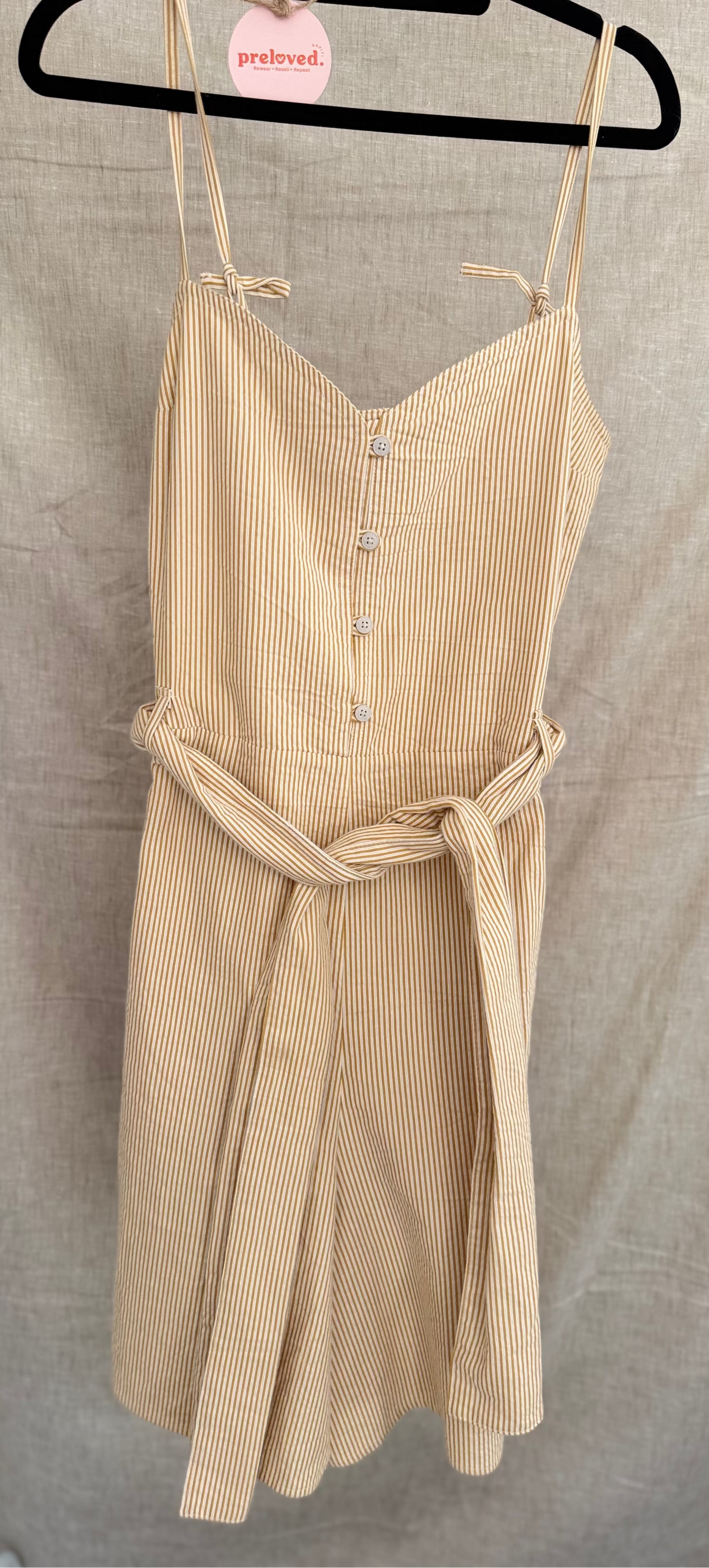 Kowtow Yellow Striped Dress