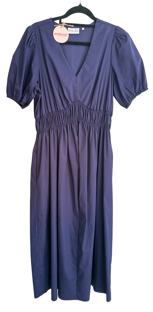 Foil Navy Dress - Size S