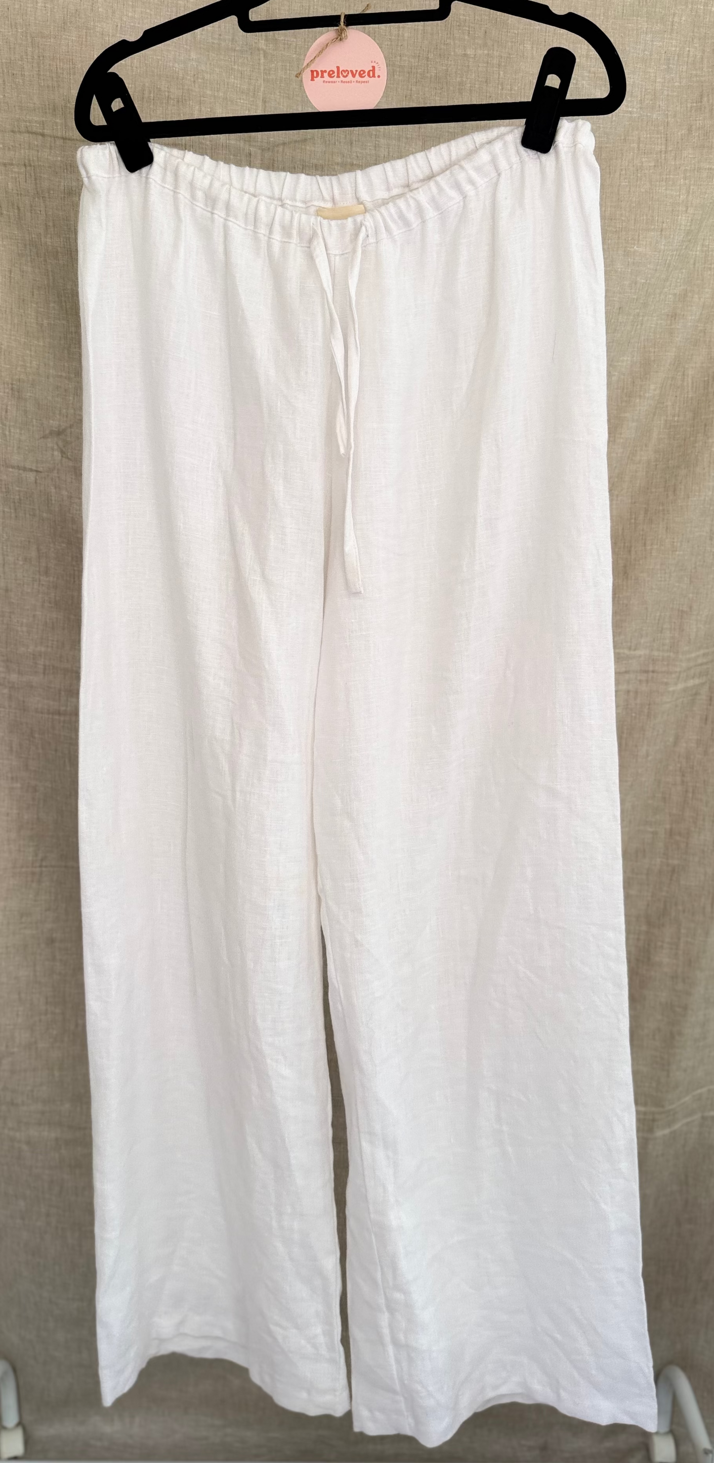 Beiged White Linen Pants