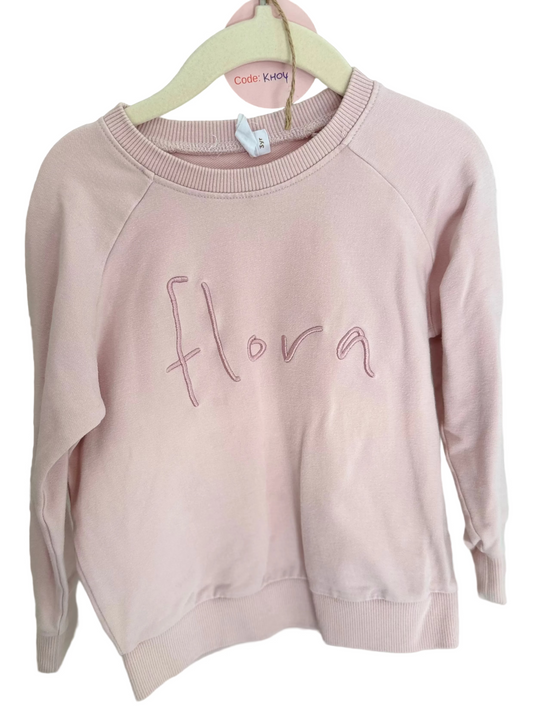 Flora Pink Jumper - Kids 3Y