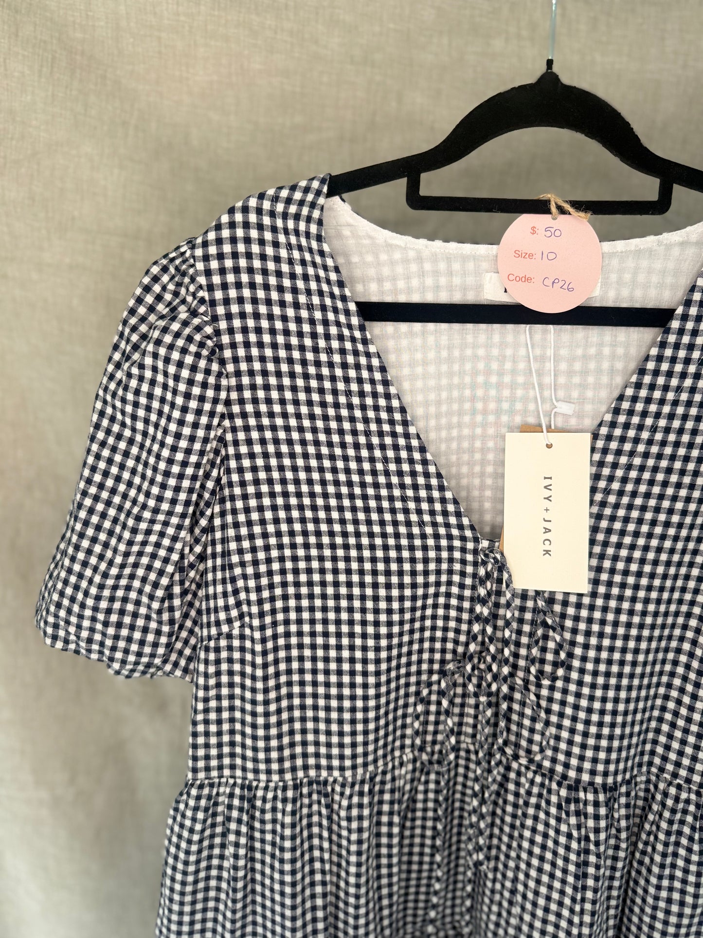Ivy & Jack Gingham Dress - Size 10