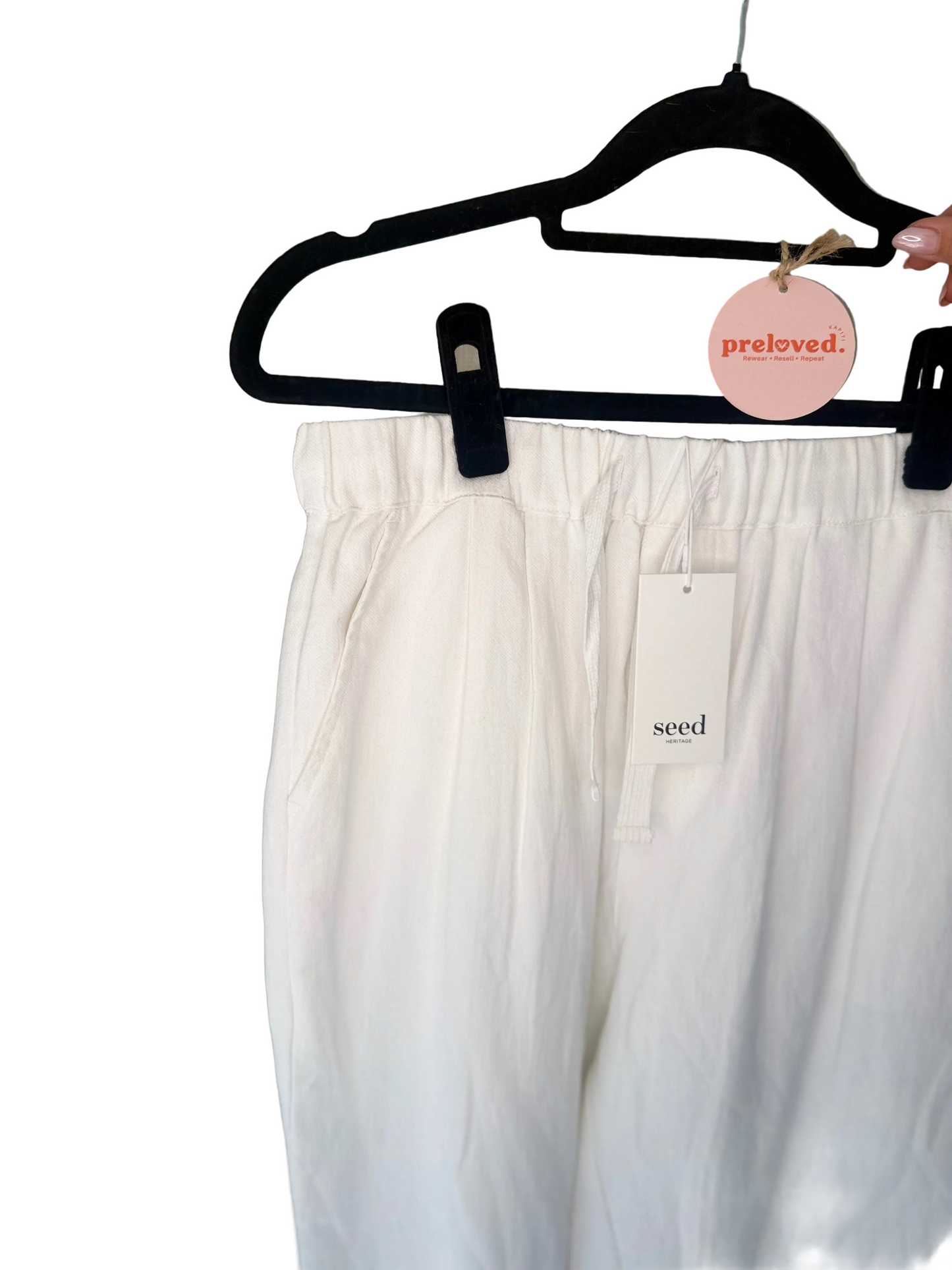 Seed White Pants - Size 8